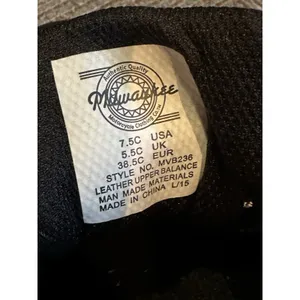 Milwaukee Boots Black Leather Women's Size 6.5C Motorcycle Biker Lace Up Heel thumbnail 9