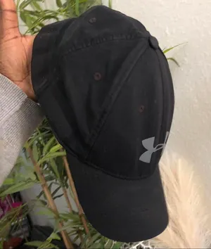 Under Armour Preloved Black baseball cap hat Size Med, elastic head band stretchy thumbnail 2