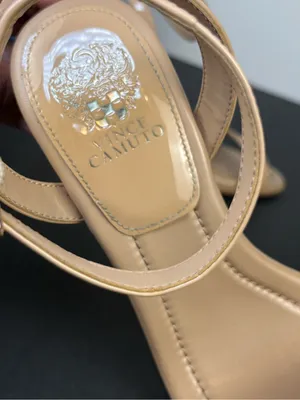 Vince Camuto Beige Heels Straps Ankle Heels Size 8 thumbnail 7