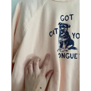MOTHER The Biggie Concert Graphic Sweatshirt in Cat Got Your Tongue Size Small thumbnail 10