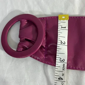 Magenta, vintage leather belt no stretch length 41.5 thumbnail 6