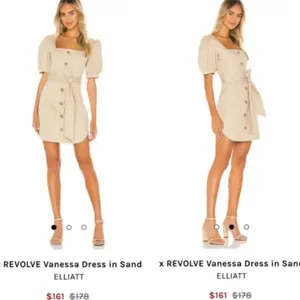 Elliatt x REVOLVE Vanessa Dress Sand sz S, Puff Sleeve, Quiet Luxury Mini thumbnail 13