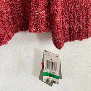 Charter Club Red Knit Cardigan Sweater Womens Size L‎ Wool Blend Button Front thumbnail 6