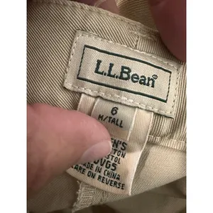 LL Bean Womens 6 Medium Tall Khaki Chino Pants Straight Leg‎ Cotton Twill 0DVG5 thumbnail 5