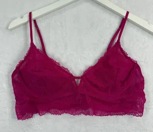 Intimately Free People Fuschia Fantastic Lace Bralette OB1070262 Pink Womens‎ M thumbnail 1