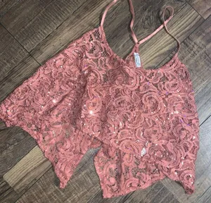 Free people best idea sequin rise cami small $68 Nwot thumbnail 1
