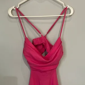 Showpo mayson cowl neck side cut out mini slip dress PINK size 10 NEW #200 thumbnail 3