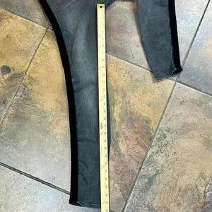 Frame Skinny Black Velvet Stripe Jeans 26 thumbnail 2