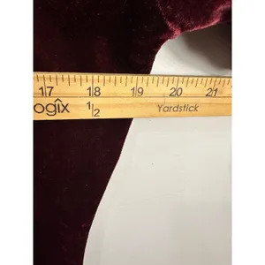 Ann Taylor Bodysuit Womens Large Burgundy Velvet Long Sleeve Vintage 90s Wine thumbnail 6