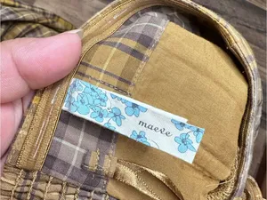 Maeve (Anthropologie)Yellow Plaid Strapless Sundress with Ruffle Front thumbnail 6