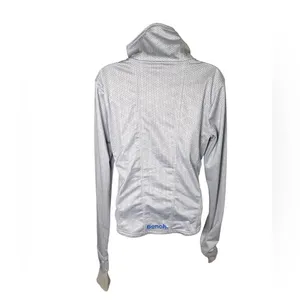 Bench Asymmetrical Zip Jacket Logo Stretch Fitted High Collar Silver M thumbnail 2
