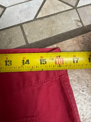Loft straight Leg low-rise Red Pants thumbnail 5