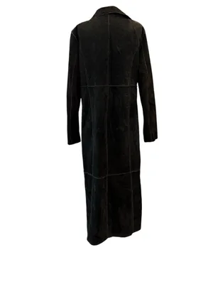 Vintage D’ Carlo y2k vintage suede leather duster coat gothic thumbnail 16