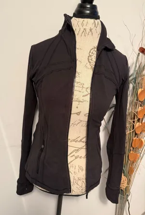 Lululemon Define Jacket Black missing Zip Yoga‎ Track Jacket Womens Size 8 flaw thumbnail 1