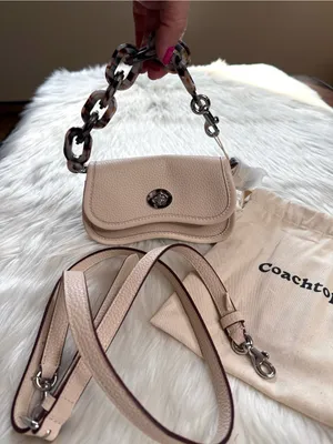 Coach Coachtopia Cloud White Leather Mini Wavy Dinky Bag thumbnail 1