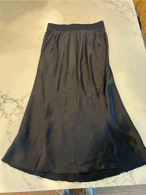 ATM Anthony Thomas Melillo 100% Silk A line Skirt Black Size X-Small thumbnail 2
