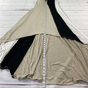 Calvin Klein NWT Womens Beige Colorblock Asymmetrical Hem Midi Dress Small thumbnail 11