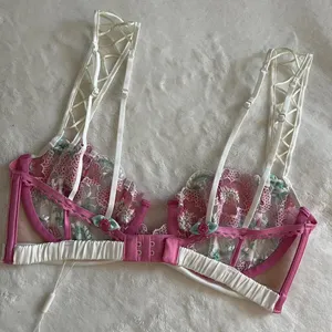 Festival Floral Underwire‎ Bra For Love & Lemons Women's Pink Bra thumbnail 3