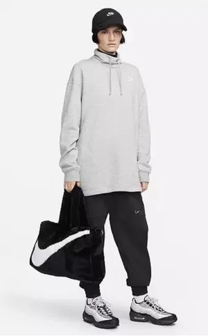 Nike Women’s Club Fleece Lined Mock Neck Oversized Sweatshirt thumbnail 1