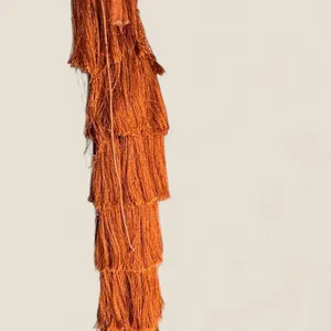 Source Unknown long fringe festival Women's Orange Brown knee high Boots size 7 thumbnail 4