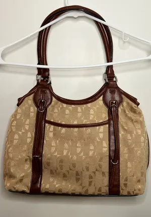 Etienne Aigner monogram canvas shoulder bag or hobo bag thumbnail 7
