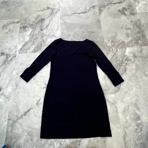 Lilly Pulitzer Navy Blue Gold Button Shoulder Long Sleeve Shift Dress XS thumbnail 3