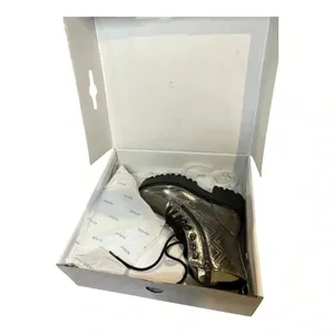 🆕Guess Fearne Pewter Combat Boots & Box thumbnail 3