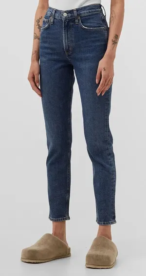 AGOLDE‎ Merrel High Rise Organic Cotton Jeans in Blue Size 24 thumbnail 1