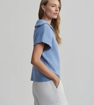 Varley Rory Half Zip knit Ashley blue  thumbnail 4