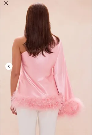 FashioNova feather top thumbnail 2