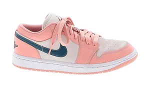 Nike Air Jordan 1 Low Pink Gray Teal Sneakers Women’s 6.5 Retro Basketball thumbnail 1