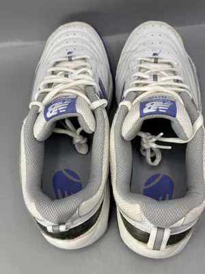New Balance 806 Tennis Shoes Womens 9.5 White Grain Leather Athletic WC806W thumbnail 5