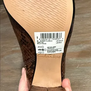 New Clarks Women's Snake‎ Print Ankle Boots – Size 6 thumbnail 8
