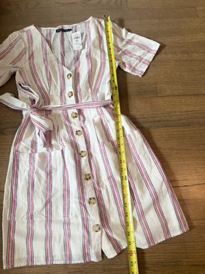 Abercrombie and Fitch NWT Cotton Striped Midi Dress: Size Small thumbnail 5