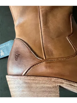 Frye Carson Piping BrownLeather Tall Knee High, Extended Calf. Size 8 thumbnail 6