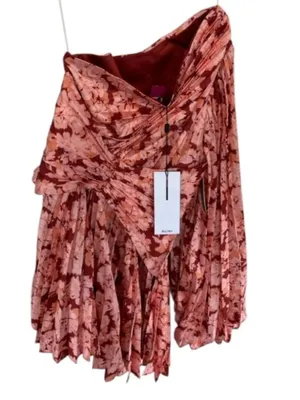 NWT Acler Auroa Floral Pleated Mini Dress Size 6 thumbnail 11