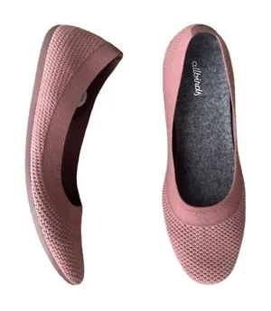 ALLBIRDS Women's Size 8 Tree Breezers Ballet Flats Dusty Rose Pink Wool Comfort thumbnail 1