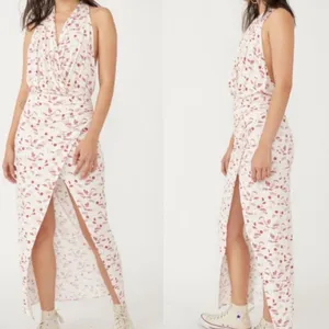 Free People Daria Graphic Maxi Dress in Ivory Combo Size XL thumbnail 4