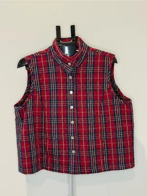 Baxter & Wells Quilted Plaid Snap-Front Vest – Women’s XL thumbnail 2