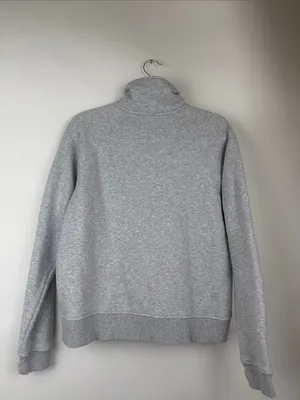 Vuori Restore Half Zip Fleece Pullover Long Sleeve Light Heather Gray Top Medium thumbnail 7
