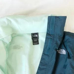 The North Face Teal HyVent Hooded Rain Jacket S thumbnail 3