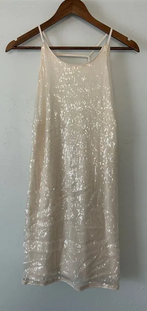a new day Ivory Sequin Slip Mini Dress thumbnail 1
