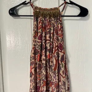 NWT Anthropologie Nikasha Beaded Bohemian Halter Maxi Dress XS thumbnail 5