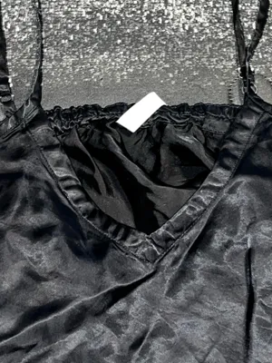 Womens large Athleta Calm Cool Black Slip Dress/Nightgown thumbnail 5
