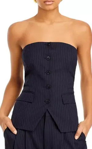 WAYF berkley pinstripe top thumbnail 1