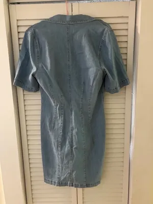 Madewell Chambray Denim Snap Front Dress Size 2 thumbnail 6