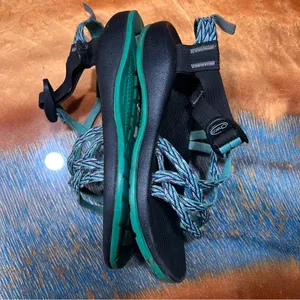 Chacos ZX2 Water River Sandals Black Green Print Size 4 youth thumbnail 8