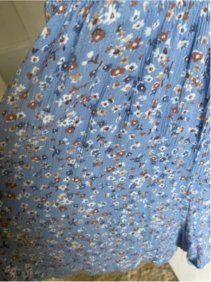 Altar’d State Blue Floral Ruffle Mini‎ Romper Cottagecore Boho Summer Romantic thumbnail 4