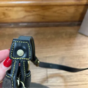 Dooney & Bourke Canvas Tweed Leather Shoulder Bag thumbnail 10