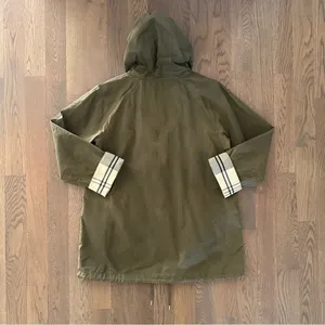 Barbour Keldy Water Resistant Showerproof Tartan Gold Jacket Dusky Green US 8 thumbnail 7